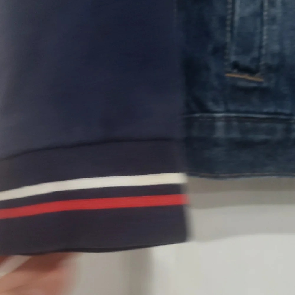 The Children's Place Blue Denim Kids Jacket with Navy Sleeves